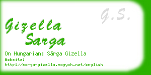 gizella sarga business card
