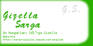 gizella sarga business card